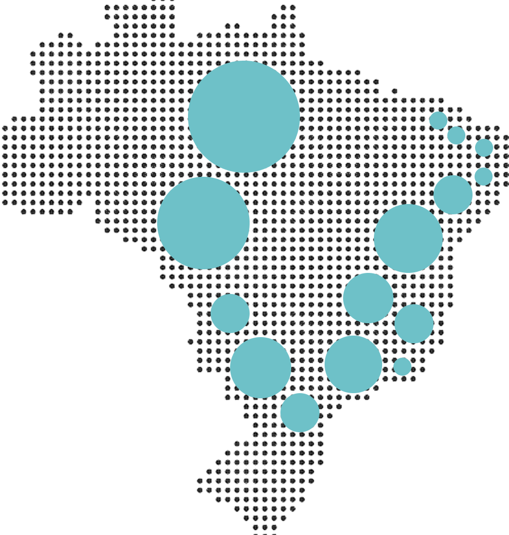 Mapa das unidades da Unhas Cariocas